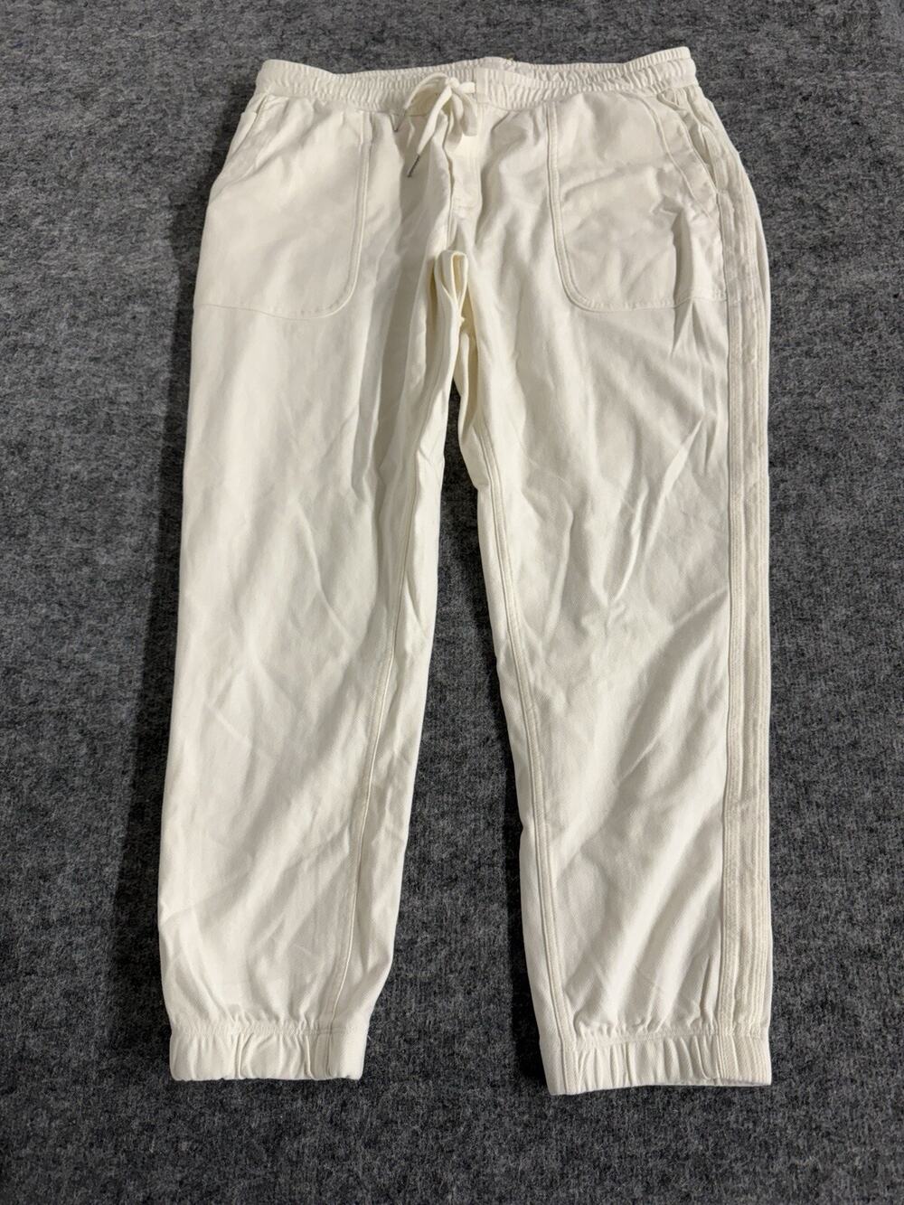 Athleta Sweatpants Womens XL White Joggers Casual Pants Stretch N292